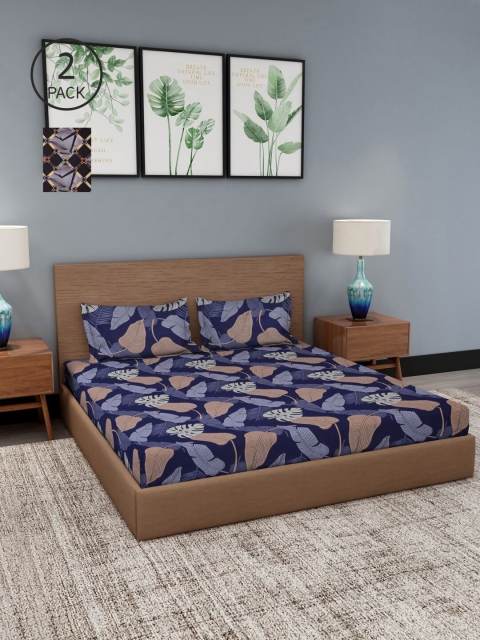 

Dhrohar Assorted Floral 180 TC 2 King Bedsheet with 4 Pillow Covers