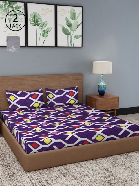 

Dhrohar Assorted Floral 180 TC 2 King Bedsheet with 4 Pillow Covers