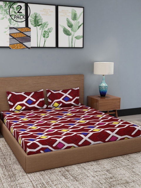 

Dhrohar Assorted Floral 180 TC 2 King Bedsheet with 4 Pillow Covers