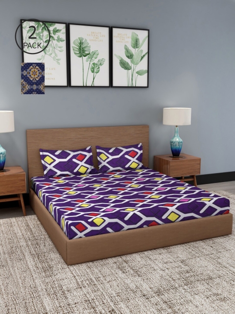 

Dhrohar Assorted Ethnic Motifs 180 TC 2 King Bedsheet with 4 Pillow Covers