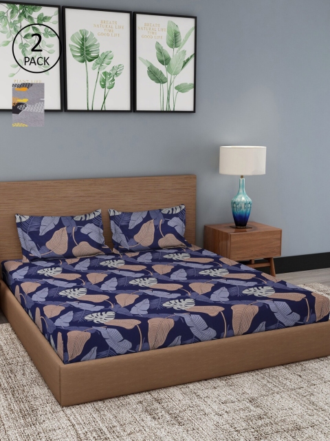 

Dhrohar Assorted Floral 180 TC 2 King Bedsheet with 4 Pillow Covers