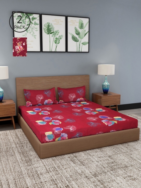 

Dhrohar Assorted Floral 180 TC 2 King Bedsheet with 4 Pillow Covers