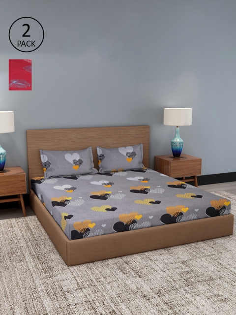 

Dhrohar Assorted Floral 180 TC 2 King Bedsheet with 4 Pillow Covers
