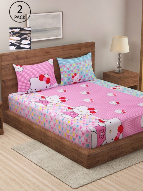 

Dhrohar Assorted Floral 210 TC 2 King Bedsheet with 4 Pillow Covers