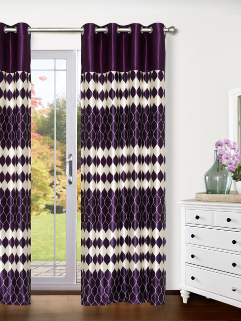 

Ariana Purple & White Printed Door Curtain