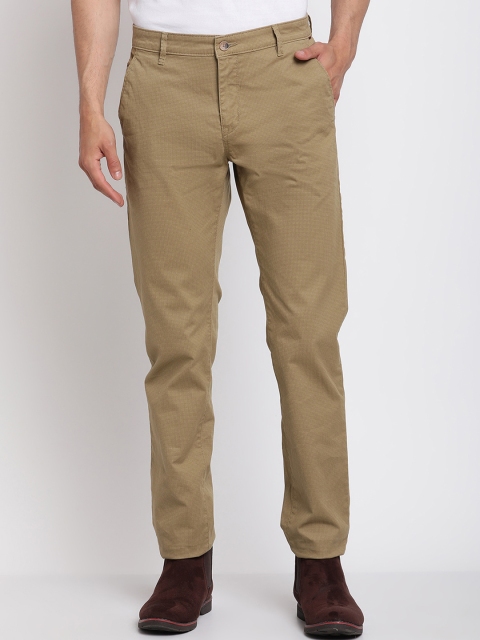

Cantabil Men Khaki Solid Original Pure Cotton Regular Fit Trousers