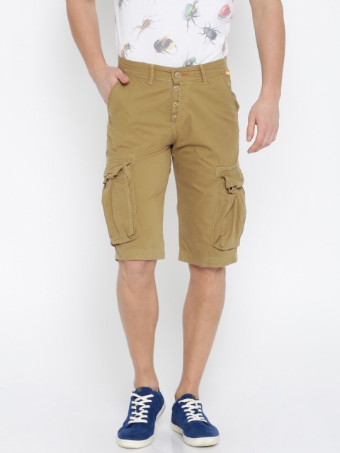 

Sports52 wear Men Khaki Solid Cargo Shorts