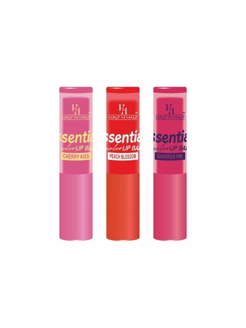 

Half N Half Set Of 3 Essential Color Lip Balm, Multi