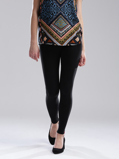 

W Black Ankle-Length Leggings