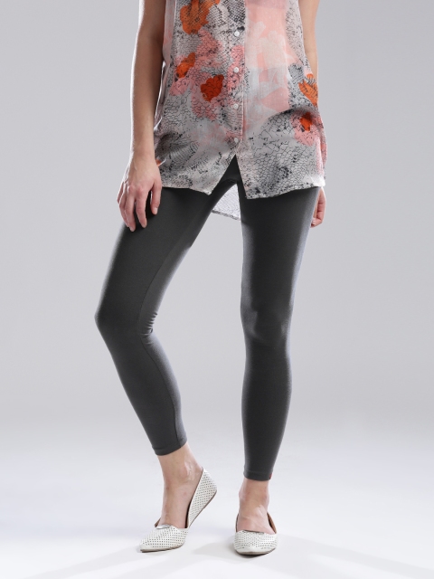 

W Charcoal Grey Ankle-Length Leggings