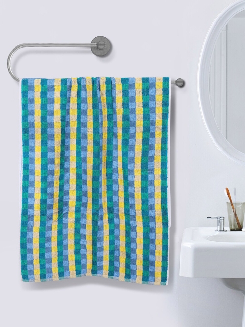 

ROMEE Green & Yellow Striped Pure Cotton 500 GSM Bath Towels