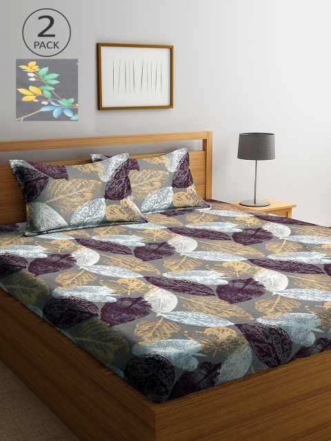 

KLOTTHE Floral 210 TC 2 King Bedsheet with 4 Pillow Covers, Multi