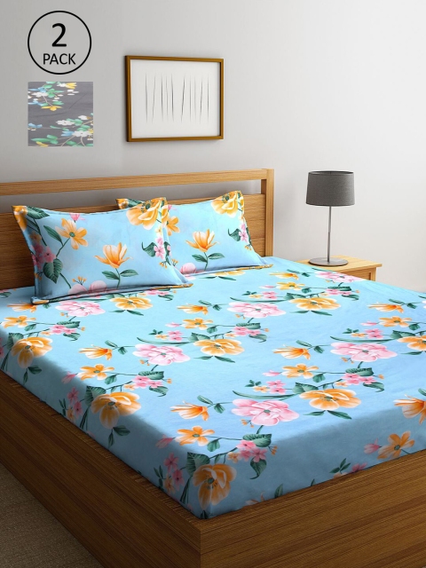 

KLOTTHE Floral 210 TC 2 King Bedsheet with 4 Pillow Covers, Multi