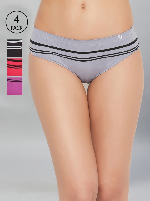 

C9 AIRWEAR Women Pack of 4 Assorted Multicolored Briefs, Multi