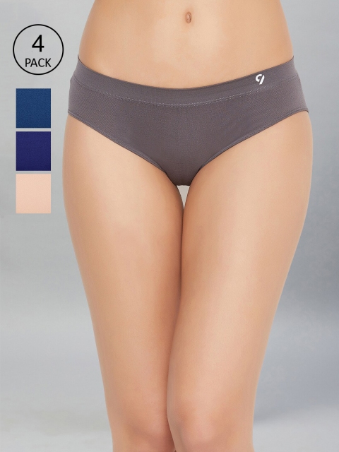 

C9 AIRWEAR Women Pack Of 4 Assorted Seamless Basic Briefs