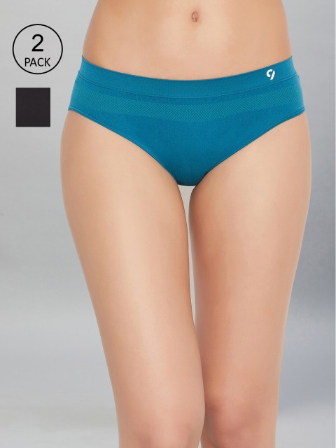 

C9 AIRWEAR Women Pack Of 2 Assorted Basic Briefs P1184_Dgn_Blk