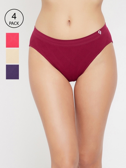 

C9 AIRWEAR Women Pack Of 4 Assorted Mid-Rise Basic Briefs
