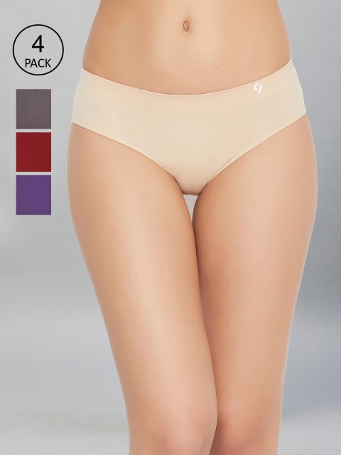 

C9 AIRWEAR Women Pack Of 4 Assorted Seamless Basic Briefs