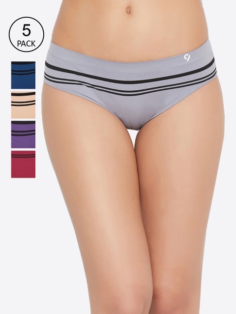 

C9 AIRWEAR Women Pack Of 5 Assorted Seamless Basic Briefs