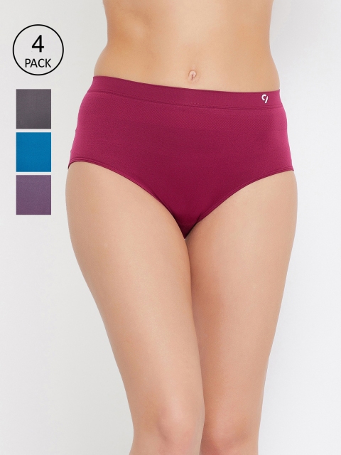 

C9 AIRWEAR Women Pack Of 4 Assorted Seamless Basic Briefs