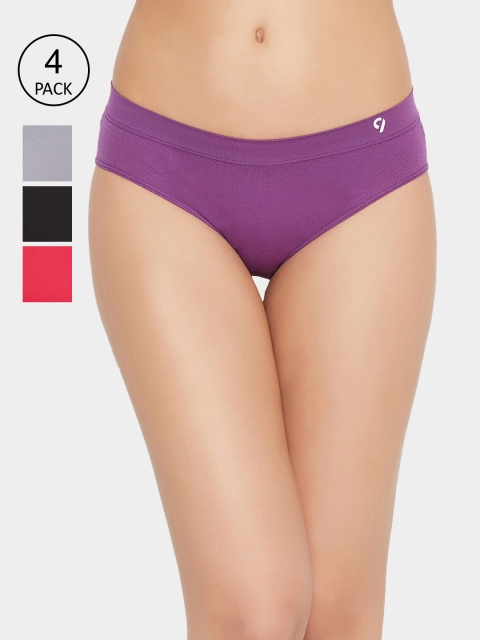 

C9 AIRWEAR Women Pack of 4 Assorted Seamless Basic Briefs