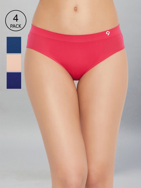 

C9 AIRWEAR Women Pack Of 4 Assorted Mid-Rise Basic Briefs