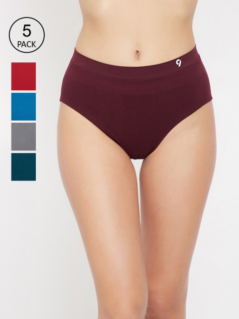 

C9 AIRWEAR Women Pack Of 5 Assorted Seamless Hipster Briefs
