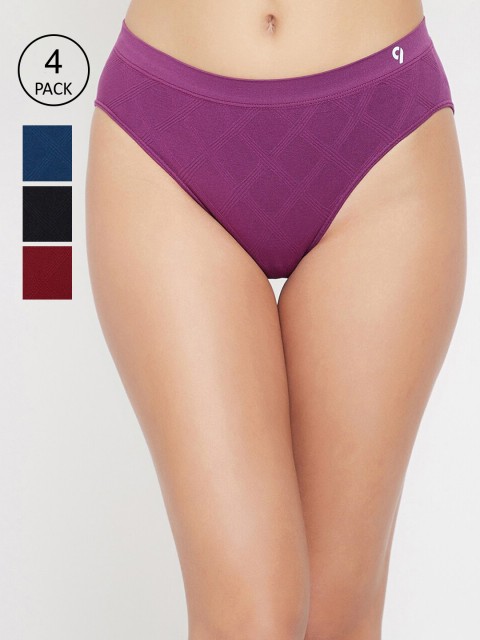 

C9 AIRWEAR Women Pack Of 4 Assorted Mid-Rise Basic Briefs