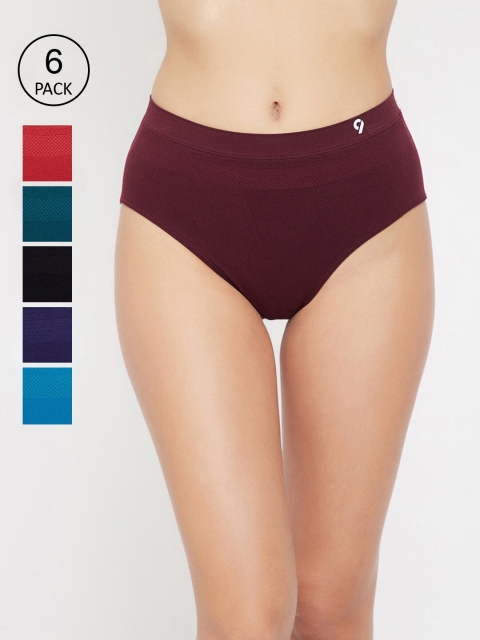 

C9 AIRWEAR Women Pack Of 6 Assorted Seamless Basic Briefs