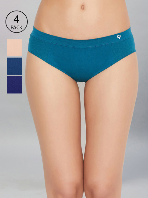 

C9 AIRWEAR Women Pack Of 4 Assorted Seamless Basic Briefs