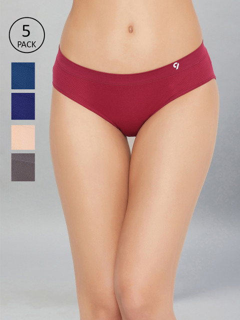 

C9 AIRWEAR Women Pack of 5 Assorted Mid-Rise Basic Briefs
