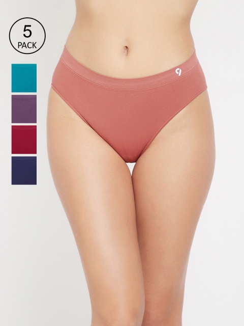 

C9 AIRWEAR Women Pack Of 5 Assorted Seamless Basic Briefs