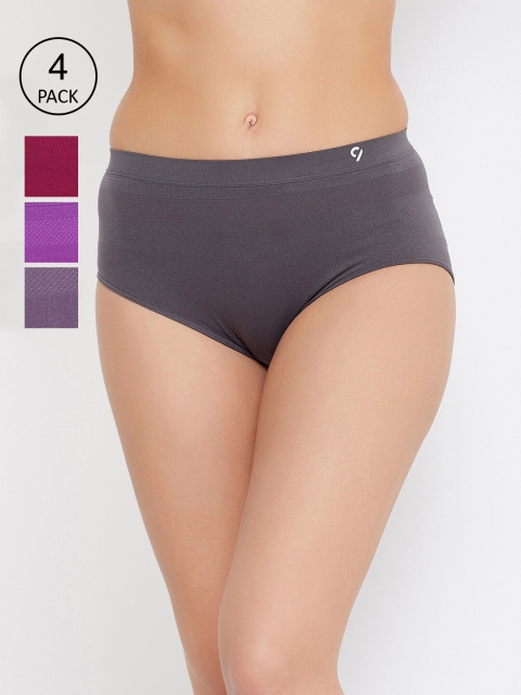 

C9 AIRWEAR Women Pack Of 4 Assorted Seamless Basic Briefs