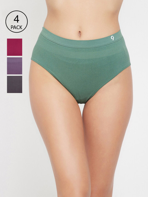 

C9 AIRWEAR Women Pack Of 4 Assorted Seamless Hipster Briefs
