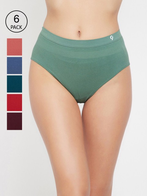

C9 AIRWEAR Women Pack Of 6 Assorted Seamless Basic Briefs