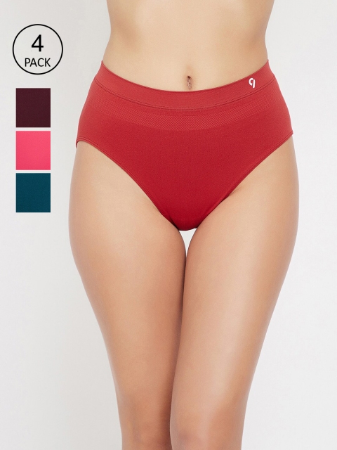 

C9 AIRWEAR Women Pack of 4 Assorted Seamless Hipster Briefs