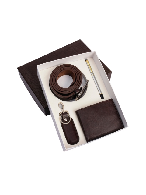 

BuckleUp Men Brown Accessory Gift Set