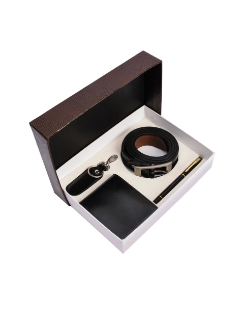 

BuckleUp Men Black Solid Accessory Gift Set