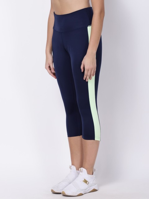 

STUDIOACTIV Women Navy Blue & Off White Skinny Fit Capris