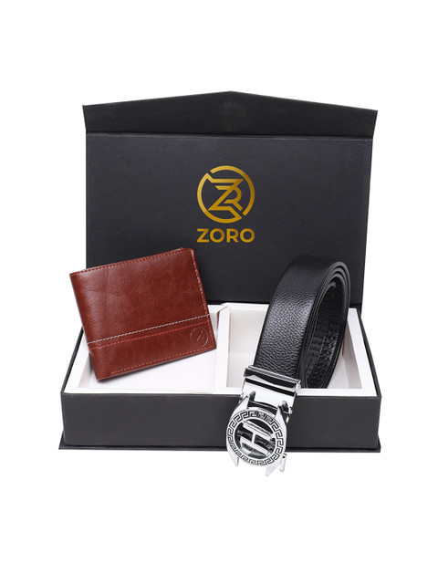 

ZORO Men Black & Brown Accessory Gift Set