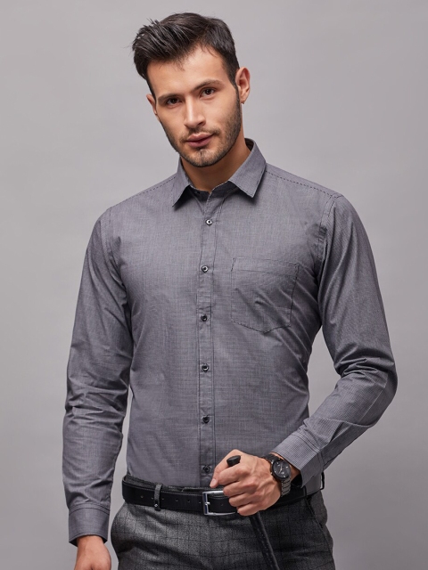 

Oxemberg Men Black Classic Slim Fit Casual Shirt