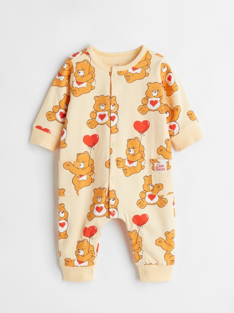 

H&M Boys Yellow Patterned Cotton Jersey Romper Suit