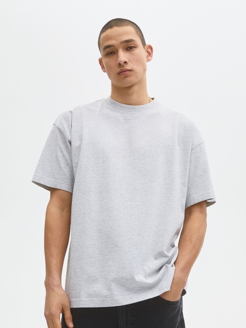 

H&M Men Grey Oversized Fit T-shirt