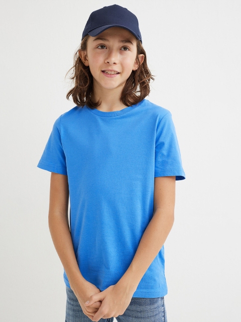 

H&M Boys Blue Cotton T-shirt