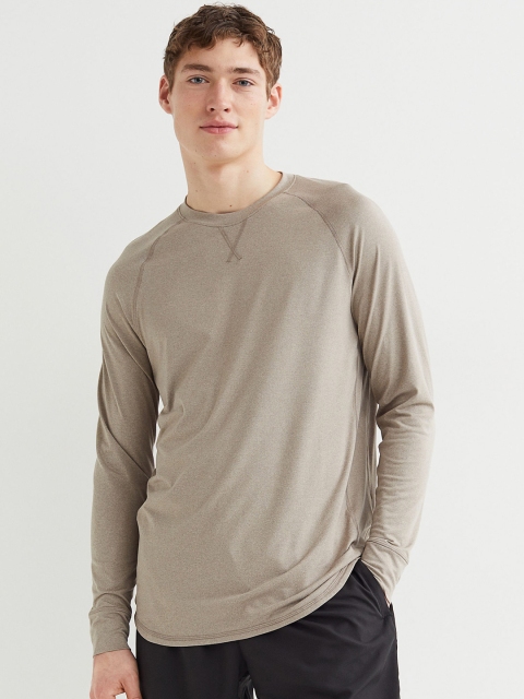

H&M Men Beige Relaxed Fit Sports T-Shirt