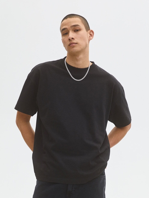 

H&M Oversized Fit Cotton T-shirt, Black