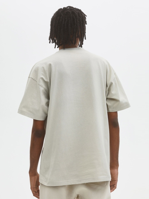 

H&M Men Beige Oversized Fit Cotton T-shirt