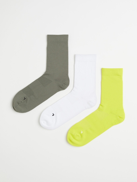 

H&M Pack of 3 Green & White Coolmax Sports Socks