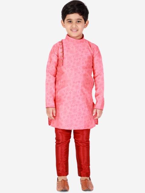 

Pro-Ethic STYLE DEVELOPER Boys Pink Kurta with Pyjamas