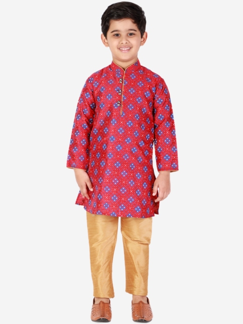 

Pro-Ethic STYLE DEVELOPER Boys Maroon Kurti with Pyjamas